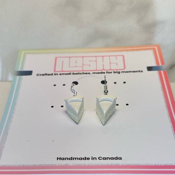 Vanilla Cake Slice(Mini) - Handmade Earrings - Picture 6 of 7